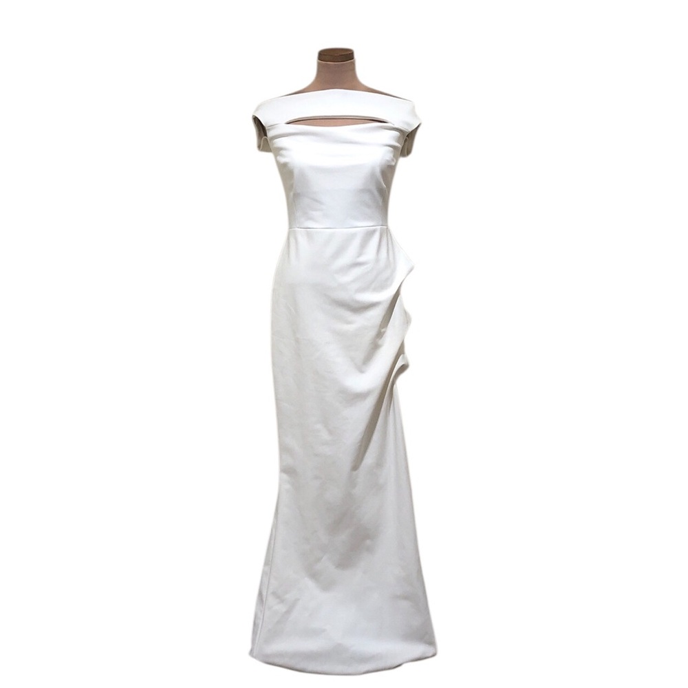 Chiara Boni Melania Maxi Dress Size 10 Ivory